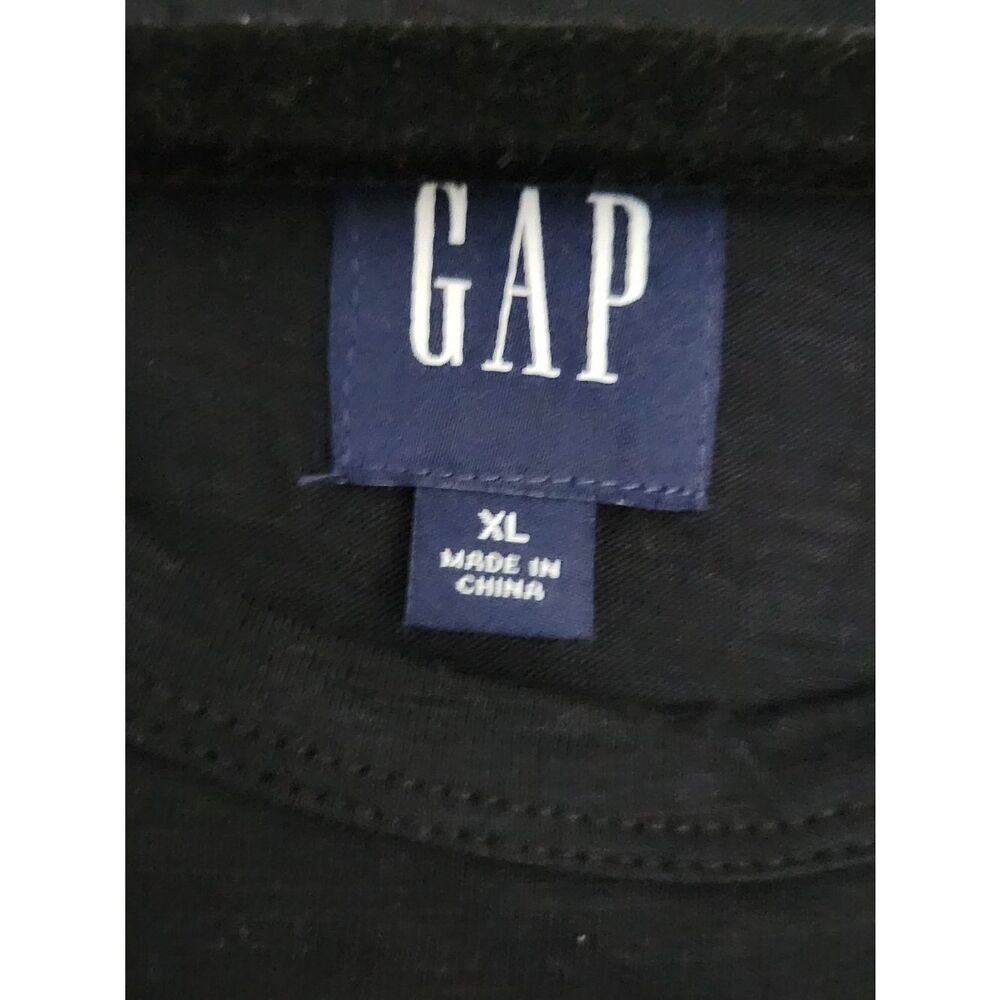 GAP Womens Black Sleeveless Swing Mini Dress Rufflr Trim Pockets Size XL - Picture 4 of 6